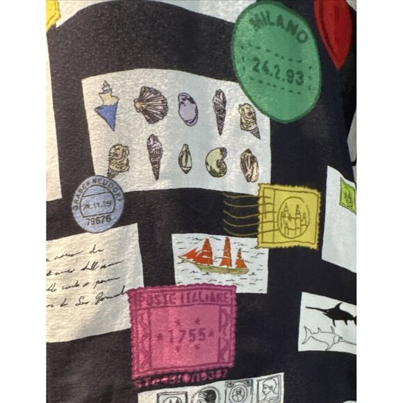 Milano made in ITALY, Women Blouse long sleeve, Size 38, Nautical print - Picture 8 of 13